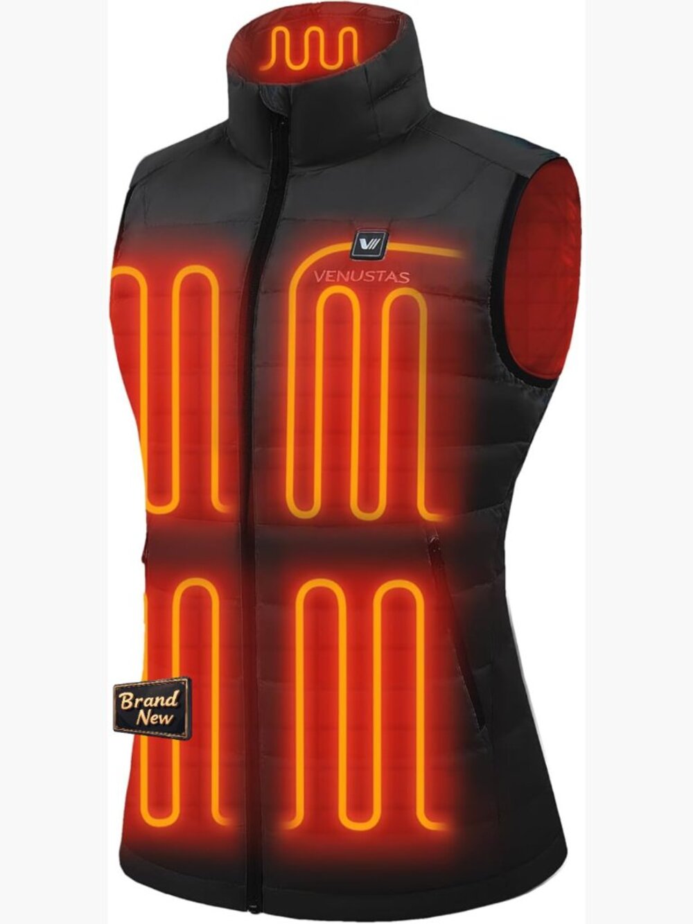 Women's Heated Down Vest With Battery, Recycled, 90% Duck Down, Sleeveless